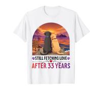 Still Fetching Love After 33 Years 33rd Married Dog Couple Value Graphic T-Shirt