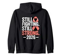 Still Fighting Still Strong 2026 Breast Cancer Awareness Zip Hoodie