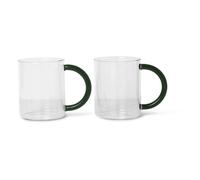 Still Glass Mugs - Set of 2 Transparent one size