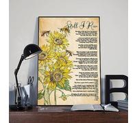 Still I Rise Sunflower Poster Maya Angelou Still I Rise Inspirational Poem S Motivational Home Decor Maya Angelou Poem Metal Sign Poster 8X12 inches