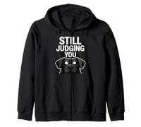 Still Judging You Sarcastic Dog Humor Zip Hoodie