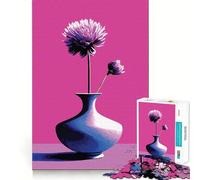 Still Life Flower And Vase 1000 Piece Jigsaw Puzzle for Adults Think Smart Toy Indoor Fun Smooth Cut Santa Wish Pick 38x26cm