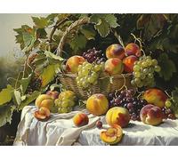 Still Life Fruit Basket 300 Piece Premium Jigsaw Puzzle Adult Jigsaws Brain Training Hobby Home Decor Winter Gift Unique Shaped Creativity & Gift Giving 300 PCS