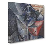 Still Life Glass And Siphon by Umberto boccioni Classic Painting Canvas Wall Art Print Ready to Hang, Framed Picture for Living Room Bedroom Home Office Décor, 20x20 Inch (50x50 cm)