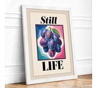 Still Life in Jewels Modern Framed Wall Art Print A3 (42×29.7cm) White, Wall Decor for Living Room, Bedroom, Office & Home, Ready to Hang, Art Gift