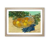 Still Life of Oranges and Lemons by Vincent Van Gogh Framed Print | A2 Oak Framed Wall Art | Ready to Hang | Modern Historical Picture | Living Room Bedroom Lounge Office