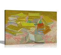 Still Life Piles of French Novels by Vincent Van Gogh Canvas Wall Art l Framed Prints l Abstract Decoration Oil Painting Reprint Hanging Artwork Large 86 x 61cm (34 x 24 inches) A1