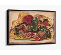 Still life Self-portrait, circa 1935, England, by Frances Hodgkins Canvas Floater Frame Print Picture Art - Black Frame 30 inch wide x 20 inch high