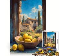 Still Life Tuscan Lemons by The Window 1000 Pieces Jigsaw Puzzles for Teenagers Boost Memory Stress Release Premium Cut Cherished Gift 50x75cm