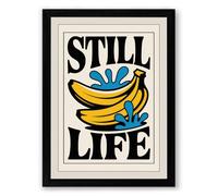 Still Life Typography Framed Wall Art Print A4 (29.7×21cm) Black, Wall Decor for Living Room, Bedroom, Office & Home, Ready to Hang, Art Gift
