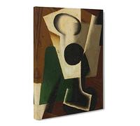 Still Life With A Glass By Juan Gris Canvas Print | Gallery Wrapped 30mm Frame Wall Art | 24x16 inches | Ready to Hang | Classic Still Life Picture | Living Room Bedroom Lounge Office