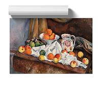 Still Life With Apples And Oranges By Paul Cezanne | Unframed Wall Art Print | Ready to Frame Poster | Modern Home Decor Picture | Artwork for Living Room or Office | A3 (29.7x42 cm)