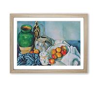 Still Life With Apples Vol.1 By Paul Cezanne Classic Painting Framed Wall Art Print, Ready to Hang Picture for Living Room Bedroom Home Office Décor, Oak A2 (64 x 46 cm)