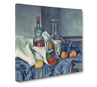 Still Life With Apples Vol.2 by Paul Cezanne Canvas Print | Gallery Wrapped 30mm Frame Wall Art | 20x20 inches | Ready to Hang | Impressionist Still Life Picture | Living Room Bedroom Lounge Office