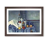 Still Life With Apples Vol.2 By Paul Cezanne Classic Painting Framed Print | A2 Walnut Framed Wall Art | Ready to Hang | Classic Historical Picture | Living Room Bedroom Lounge Office