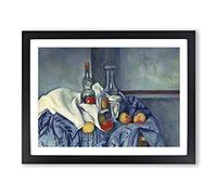 Still Life With Apples Vol.2 By Paul Cezanne Classic Painting Framed Wall Art Print, Ready to Hang Picture for Living Room Bedroom Home Office Décor, Black A2 (64 x 46 cm)