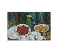 Still Life With Cherries And Peaches By Paul Cézanne Artists Works Printed Posters Art Print Wall Photo Paint Hanging Picture Family Bedroom Decor 16x24inch(40x60cm)
