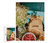 Still Life with Flowers And Berries Jigsaw Puzzle for Adults And Families, 500 PCS, A Creative Way to Unwind after A Busy Day, for Quiet Evenings