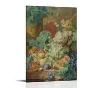 Still Life with Flowers And Fruit by Jan Van Huysum Canvas Wall Art Decorative Picture Prints Modern Decor 12x18inch(30x45cm)