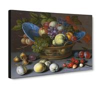 Still Life With Flowers By Balthasar Van Der Ast Canvas Print | Gallery Wrapped 30mm Frame Wall Art | 20x14 inches | Ready to Hang | Classic Floral Picture | Living Room Bedroom Lounge Office