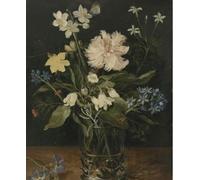 Still Life with Flowers in A Glass Paint by Numbers for Adults DIY Oil Painting Kits Canvas Gift