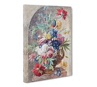 Still Life With Flowers Vol.2 By Jan Van Huysum Canvas Print | Gallery Wrapped 30mm Frame Wall Art | 24x16 inches | Ready to Hang | Classic Floral Picture | Living Room Bedroom Lounge Office