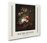 Still Life With Flowers Vol.4 By Rachel Ruysch Canvas Print | Gallery Wrapped 30mm Frame Wall Art | 20x20 inches | Ready to Hang | Classic Floral Picture | Living Room Bedroom Lounge Office