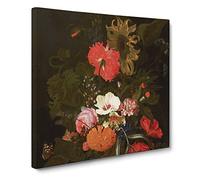 Still Life With Flowers Vol.6 by Maria van Oosterwijk Canvas Print | Gallery Wrapped 30mm Frame Wall Art | 20x20 inches | Ready to Hang | Classic Floral Picture | Living Room Bedroom Lounge Office