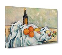 Still Life With Fruit Vol.2 By Paul Cezanne Canvas Print | Gallery Wrapped 30mm Frame Wall Art | 30x20 inches | Ready to Hang | Impressionist Still Life Picture | Living Room Bedroom Lounge Office