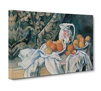 Still Life With Fruit Vol.3 By Paul Cezanne Canvas Print | Gallery Wrapped 30mm Frame Wall Art | 30x20 inches | Ready to Hang | Impressionist Still Life Picture | Living Room Bedroom Lounge Office
