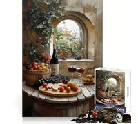 Still Life With Wine And Grapes Adults Puzzles 1000 Piece Jigsaws Reason Skill Toy Slow Enjoy Exact Cut Art Collection Piece 38x52cm