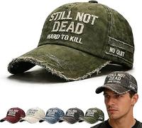 Still Not Dead Baseball Caps, Adjustable Vintage Hard to Kill Hat, Embroidered I Ain't Dead Yet Hat for Men & Women (Green)