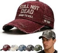 Still Not Dead Baseball Caps, Adjustable Vintage Hard to Kill Hat, Embroidered I Ain't Dead Yet Hat for Men & Women (red)
