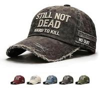 Still Not Dead Baseball Caps, Still Not Dead Cap Hard to Kill Hat, Adjustable Vintage Hard to Kill Hat, Distressed Embroidered Still Not Dead Cap Hard to Kill Humorous Baseball Caps (Black)