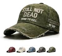 Still Not Dead Baseball Caps, Still Not Dead Cap Hard to Kill Hat, Adjustable Vintage Hard to Kill Hat, Distressed Embroidered Still Not Dead Cap Hard to Kill Humorous Baseball Caps (Green)
