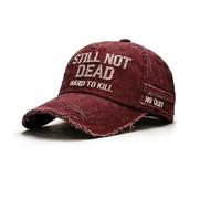 Still Not Dead Cap Hard to Kill Hat Funny Saying Humorous Baseball Caps Funny Ain't Dead Yet Hat Retro Humorous Cap (Red)