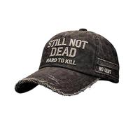 Still Not Dead Cap, Vintage Embroidery Hard to Kill Hat, Funny Saying Humorous Baseball Cap, Adjustable for Humor Lover (1pc)