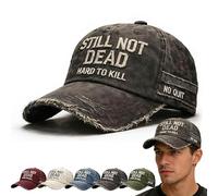 Still Not Dead Hard to Kill Hat, Funny Ain't Dead Yet Baseball Cap Vintage Distressed Dad Hat for Men Women, Adjustable (Black)
