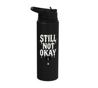 Still Not Okay Broken Heart Dripping Stainless Steel Insulated Water Bottle