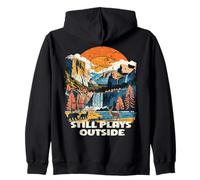 Still Plays Outside Nature Outdoors Lover Mountain Hiking Zip Hoodie