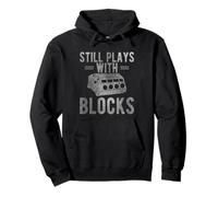Still Plays With Blocks Car Engine Mechanics Father's Day Pullover Hoodie