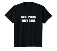 Still Plays with Cars T-Shirt, Kids, Black, 2 Years