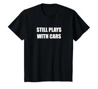 Still Plays with Cars T-Shirt, Kids, Black, 3 Years