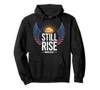 Still Rise Isaiah 4031 Sunrise Wings Inspirational Faith Pullover Hoodie