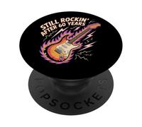 Still Rockin’ After 60 Years Electric Guitar Flame PopSockets Adhesive PopGrip