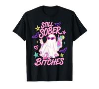 Still Sober Bitches Sober October Recovery Ghost Halloween T-Shirt