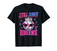 Still Sober Queens Disco Ball Dance Sobriety Recovery Women T-Shirt