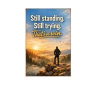 Still Standing Still Trying That‘S A Win Metal Sign Durable Metal Tin Sign Vintage Iron Painting For Kitchen Home Man Cave 20X30Cm