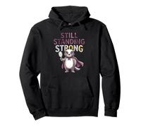 Still Standing Strong Survivor Panda Breast Cancer Awareness Pullover Hoodie
