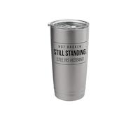 Still Standing Widower Not Broken Grief Memorial Gift Stainless Steel Insulated Tumbler